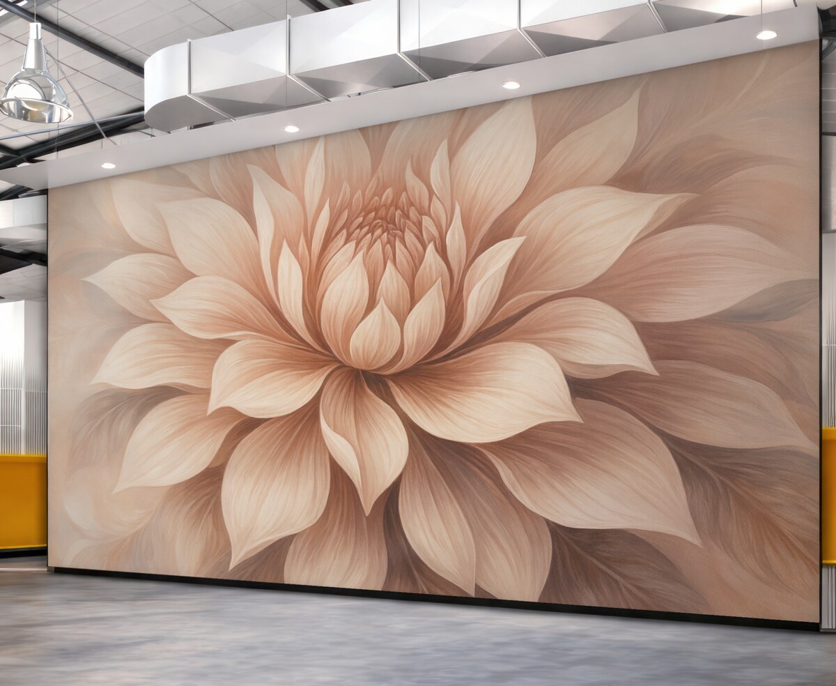 Fototapeta Stylowy różowy kwiat w delikatnej mgle.