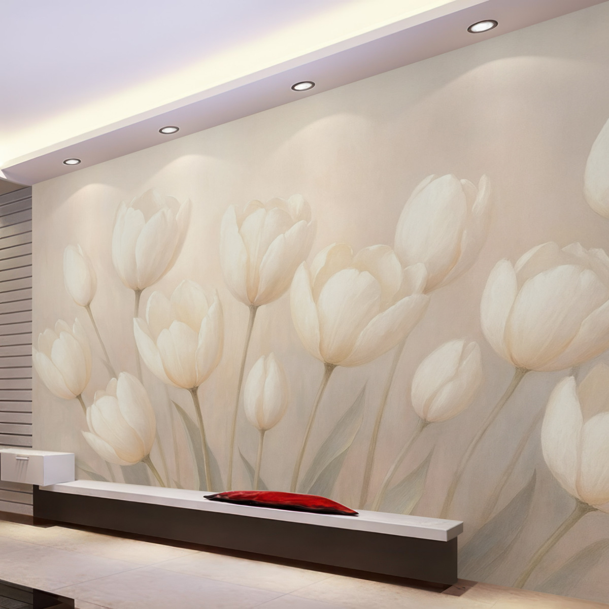 Fototapeta Białe tulipany.