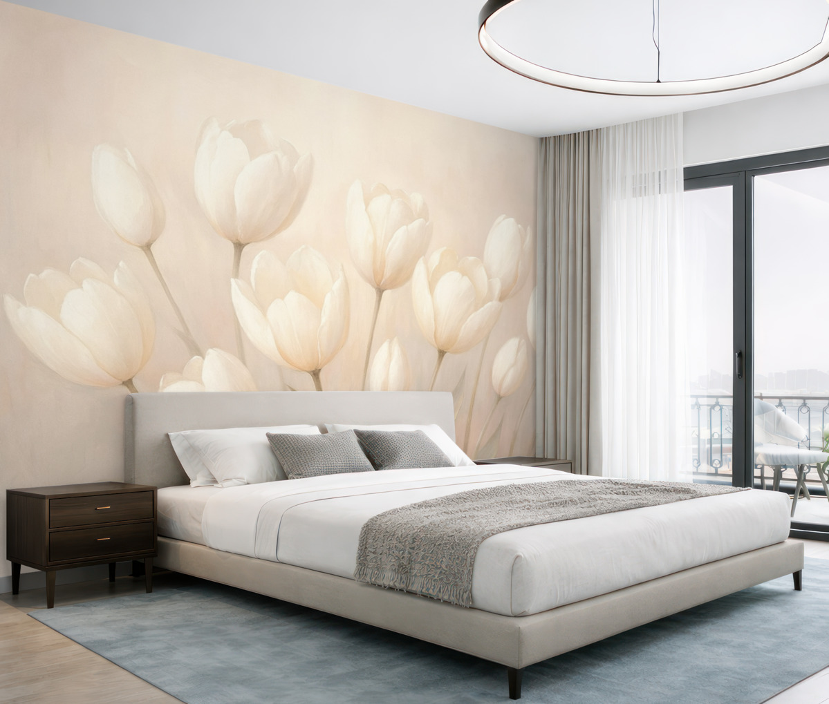 Fototapeta Białe tulipany.