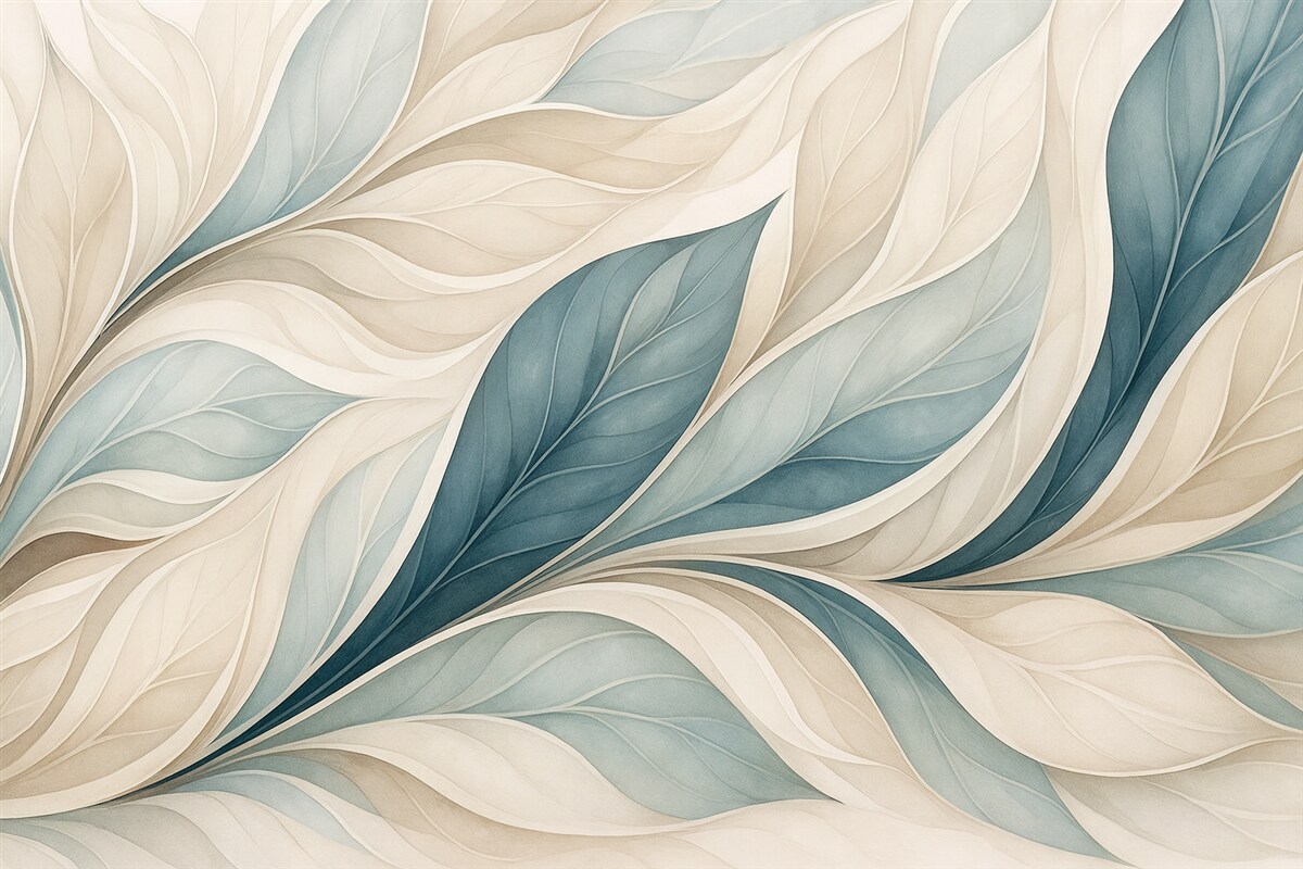 Fototapeta Abstrakcyjna cyfrowa grafika liści.