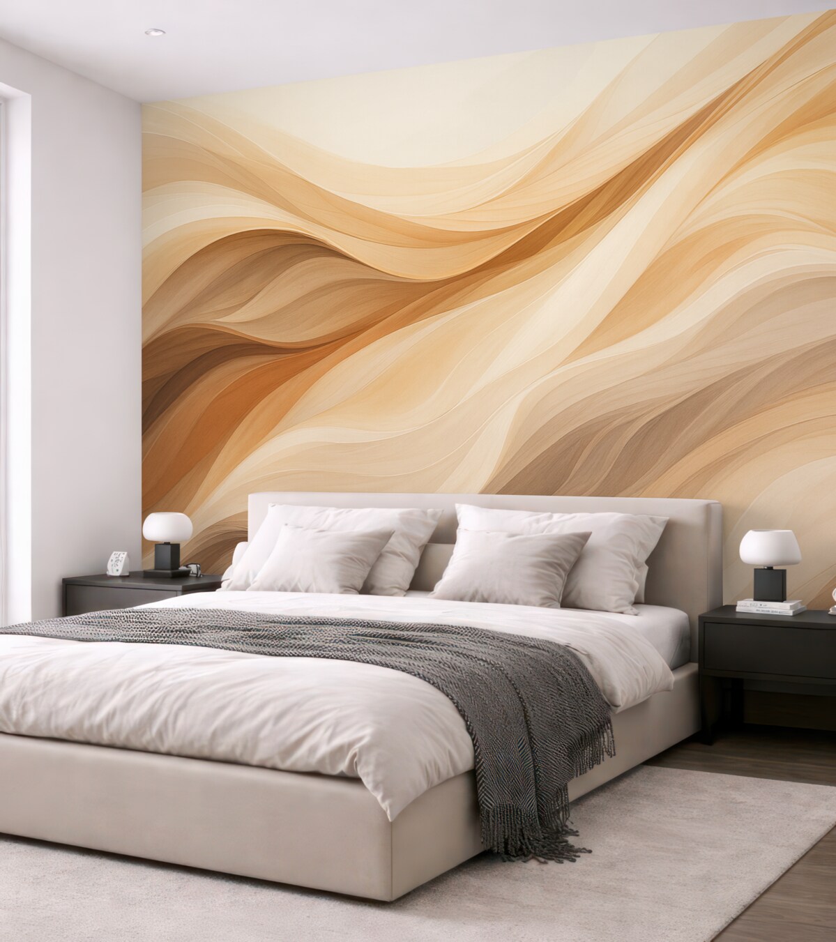 Fototapeta Abstrakcyjna grafika falujących form.