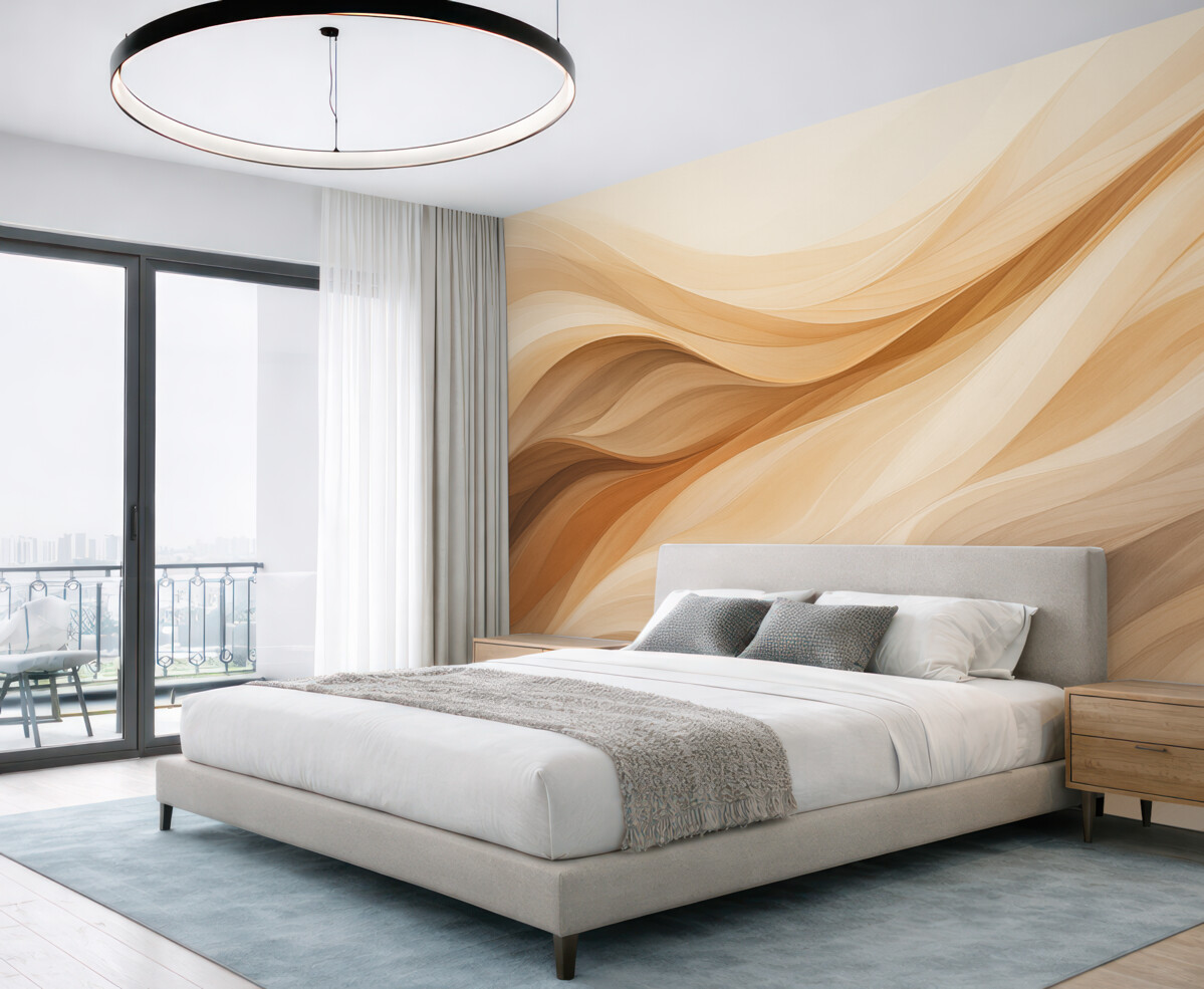 Fototapeta Abstrakcyjna grafika falujących form.