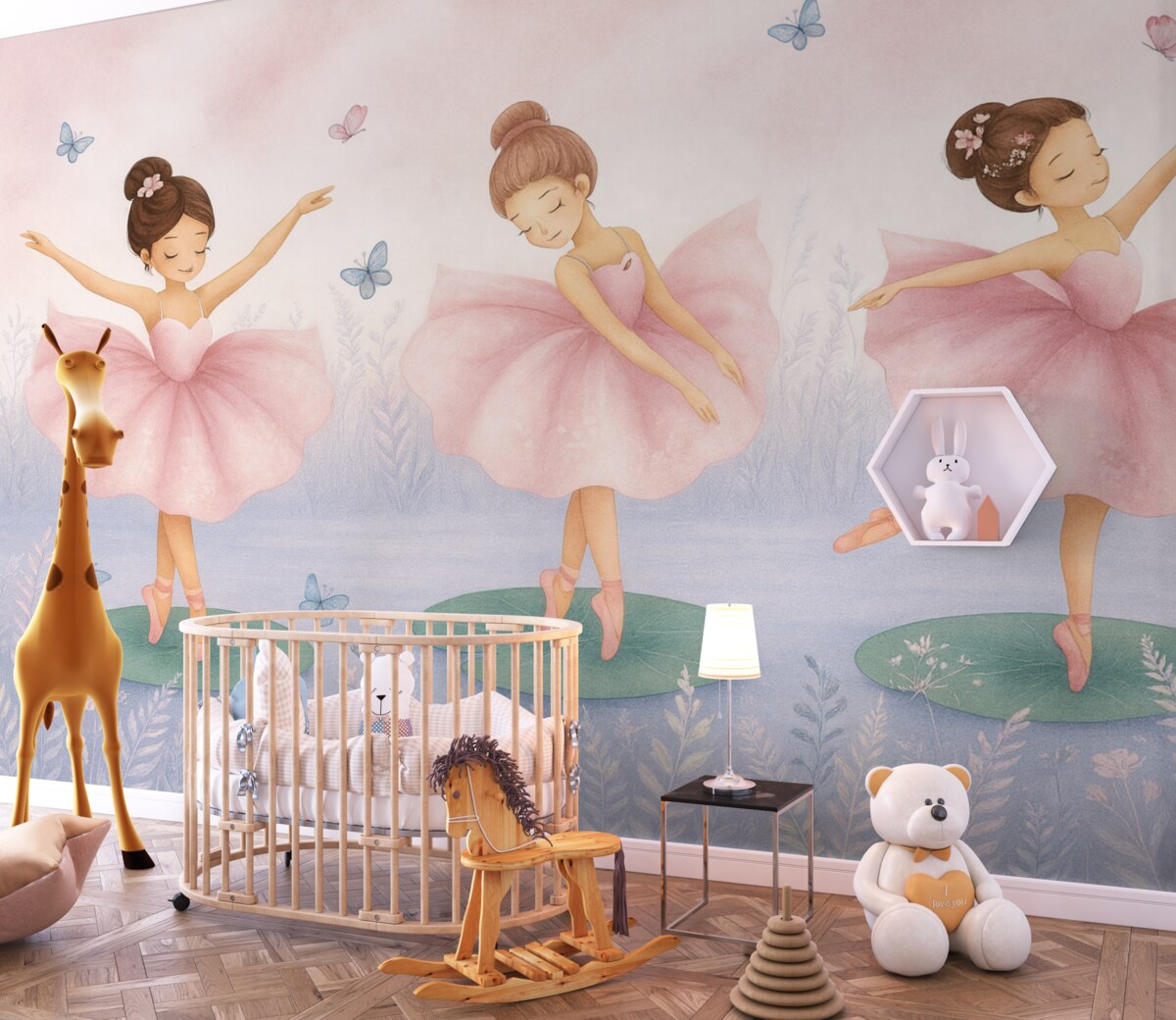 Fototapeta Pejzaż z tancerzami baletowymi.