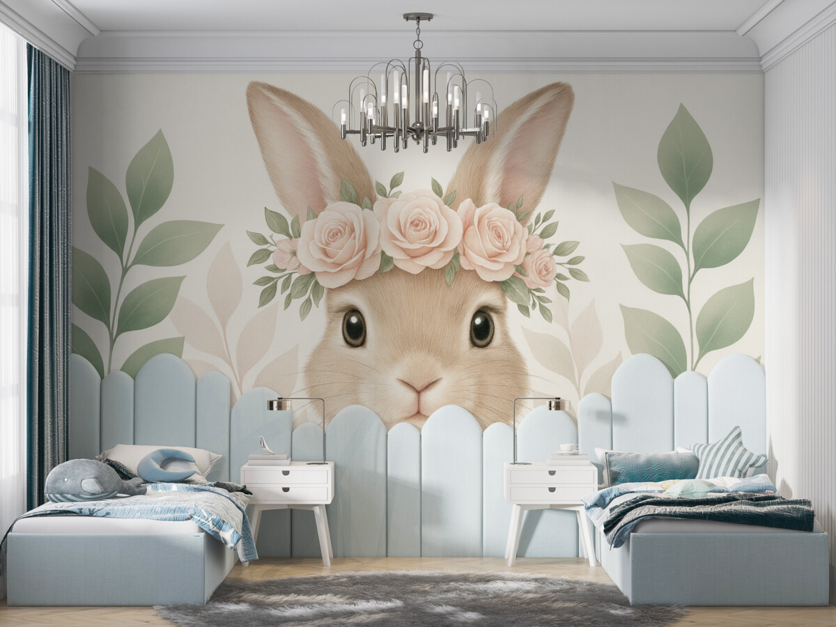 Fototapeta Spory, słodki zajączek.