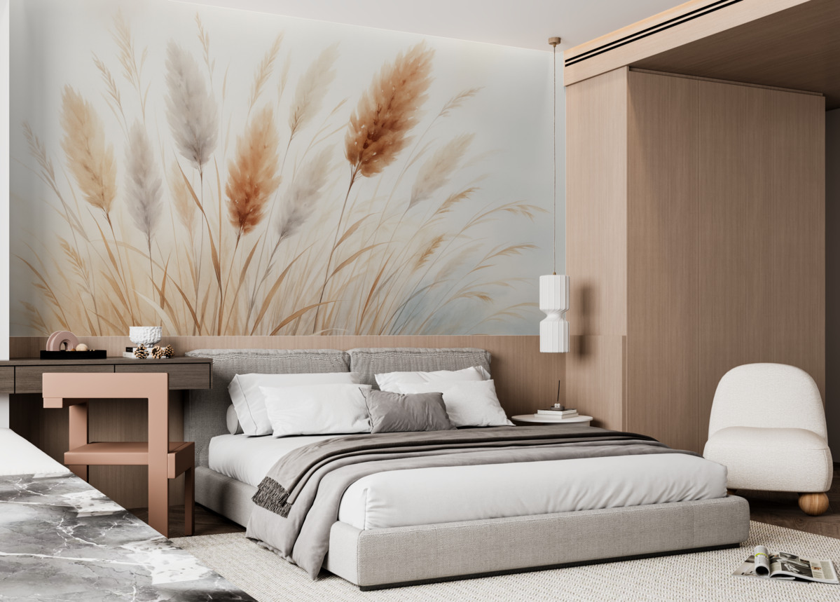 Fototapeta Suszone zioła naśladujące akwarelę.