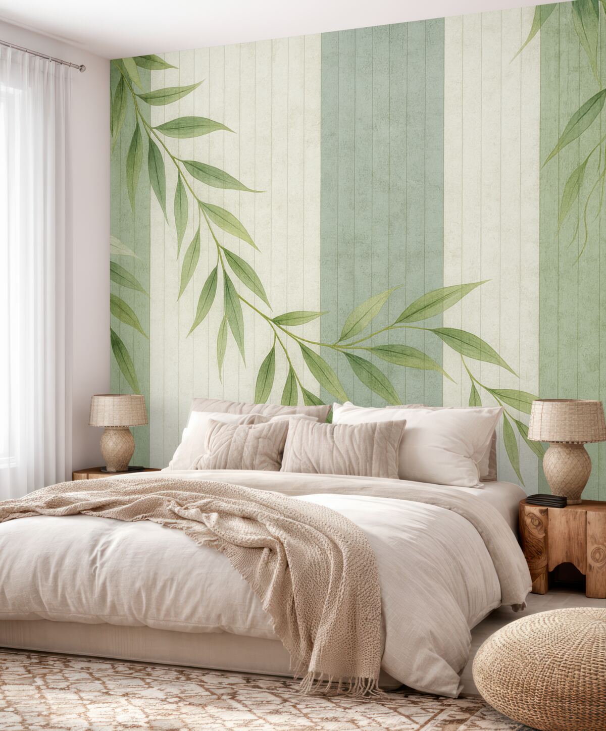 Fototapeta W stylu dekoracyjnym pomalowana ściana.