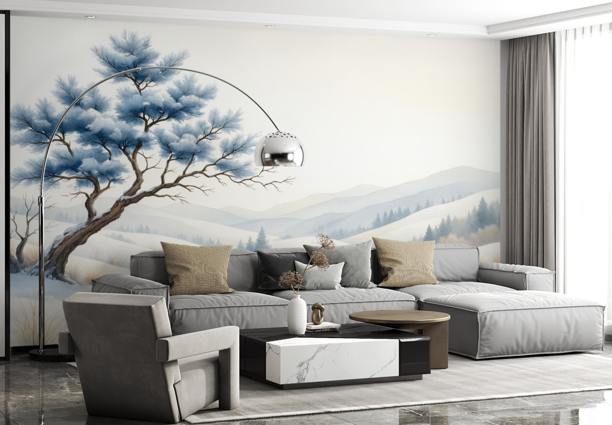 Fototapeta Zamalowany pejzaż.