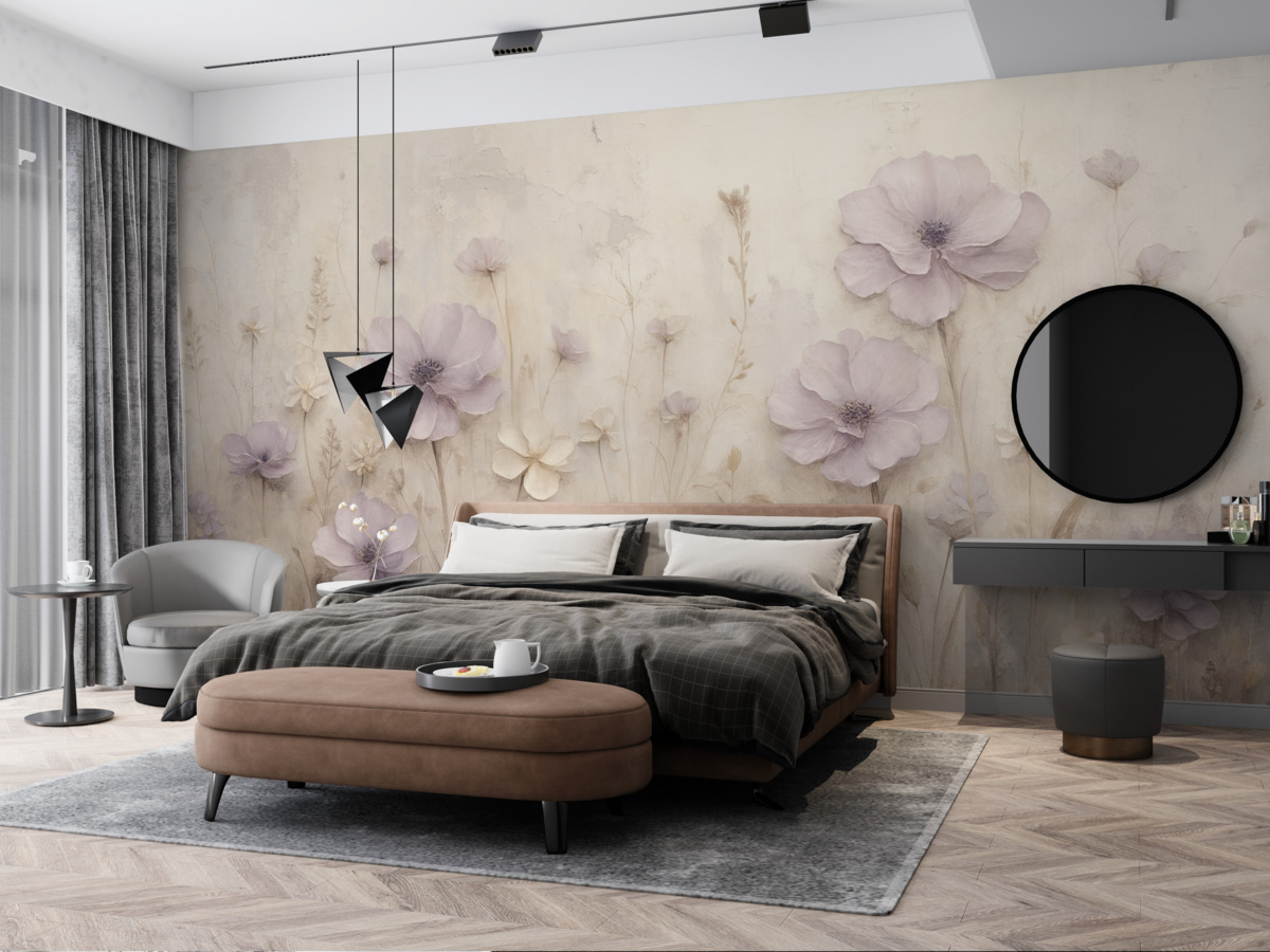 Fototapeta Abstrakcyjne odzwierciedlenie kwiatów.