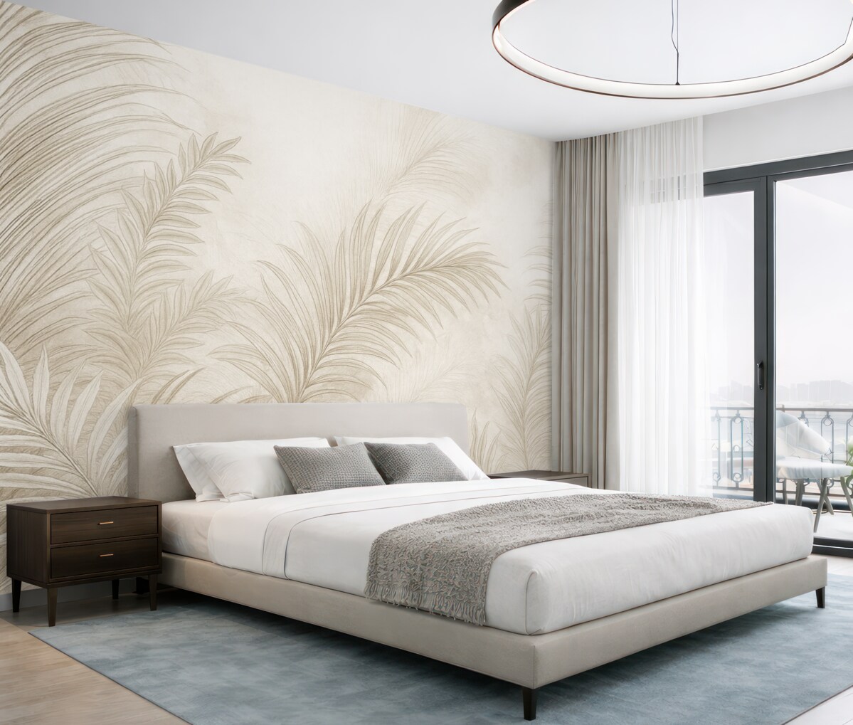 Fototapeta Modne liście grunge.