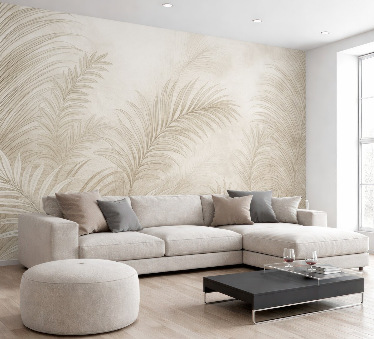 Fototapeta Modne liście grunge.