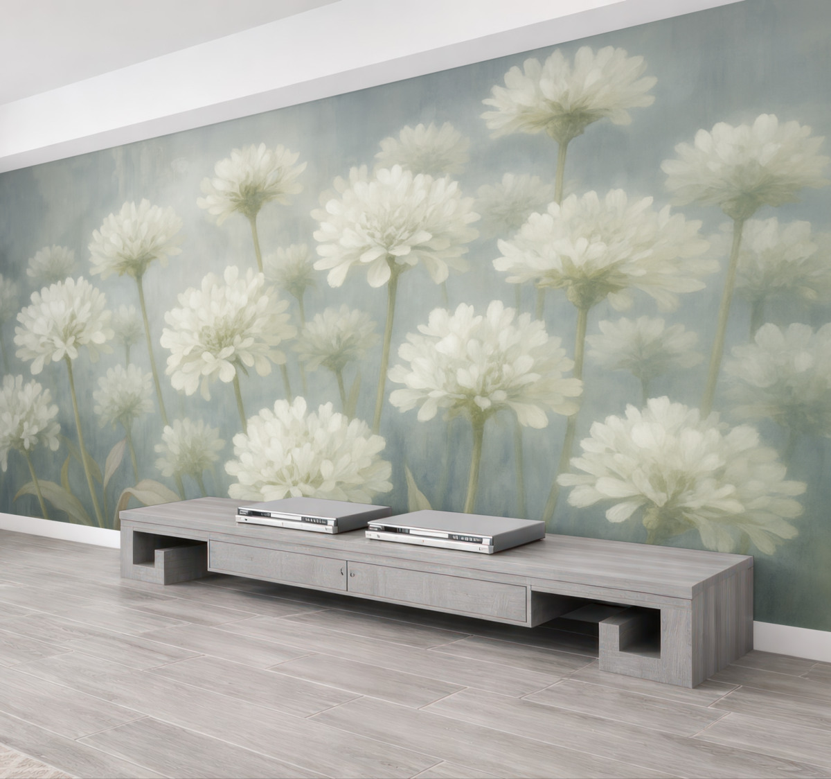 Fototapeta Białe kwiaty.