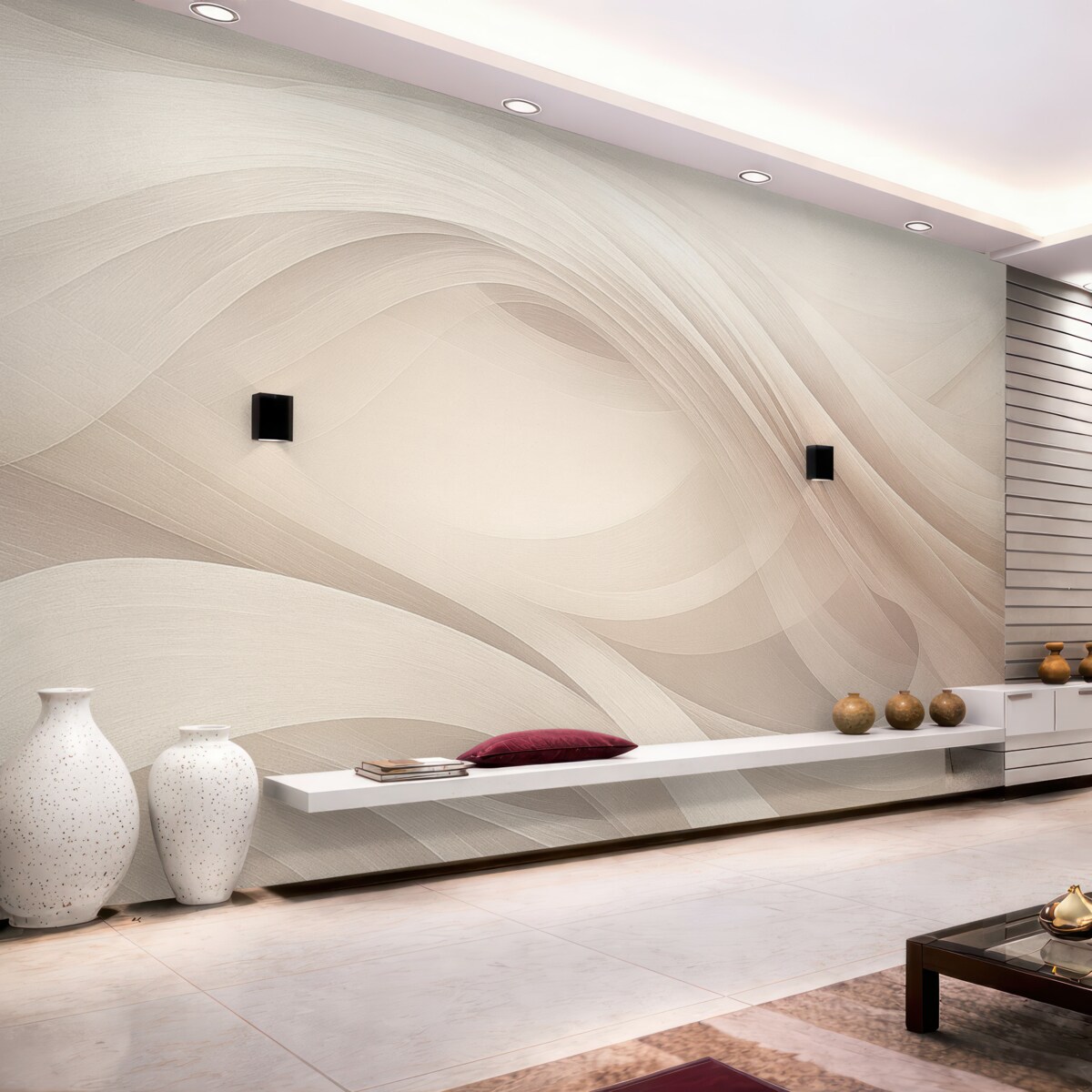 Fototapeta Abstrakcyjne fale w jasnych tonacjach.