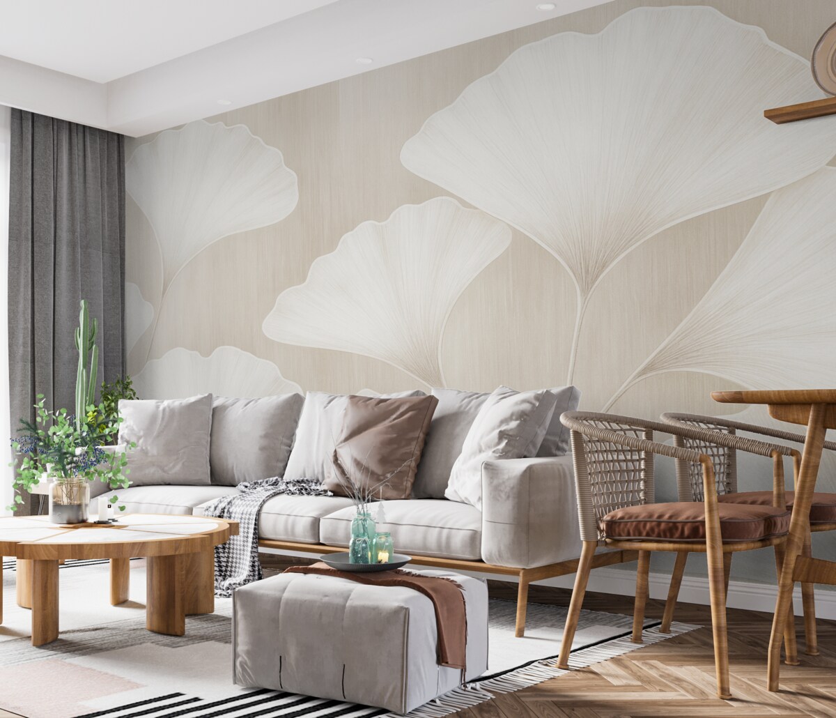 Fototapeta Liście ginkgo biloba.