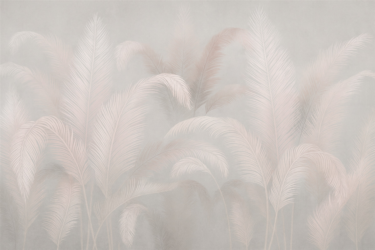 Fototapeta Łagodne liście tropikalnej palmy.