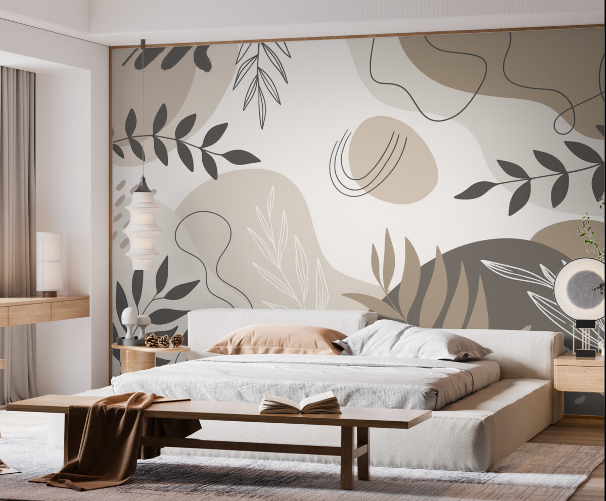 Fototapeta Motywy roślinne w stylu abstrakcyjnym.