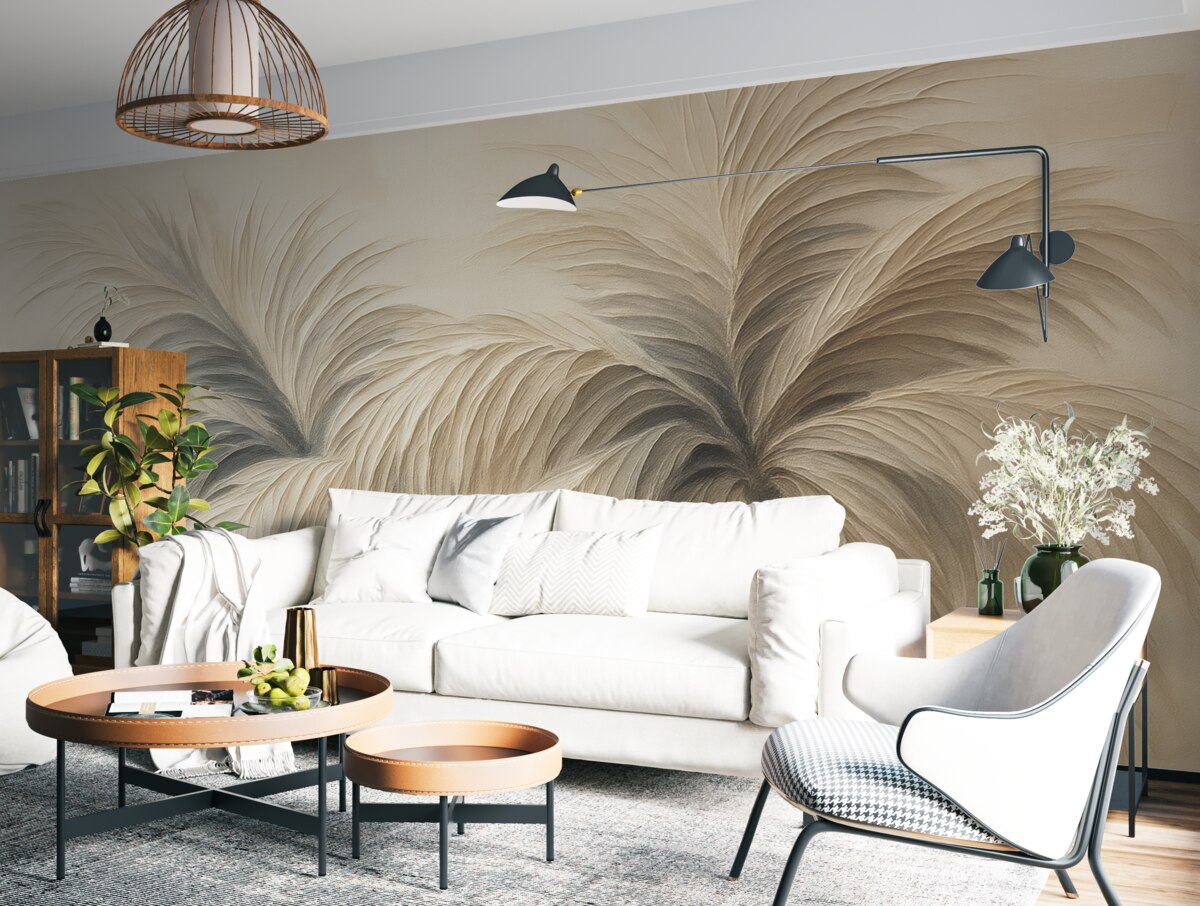 Fototapeta Abstrakcyjne palmy naśladujące ruchy pędzla.