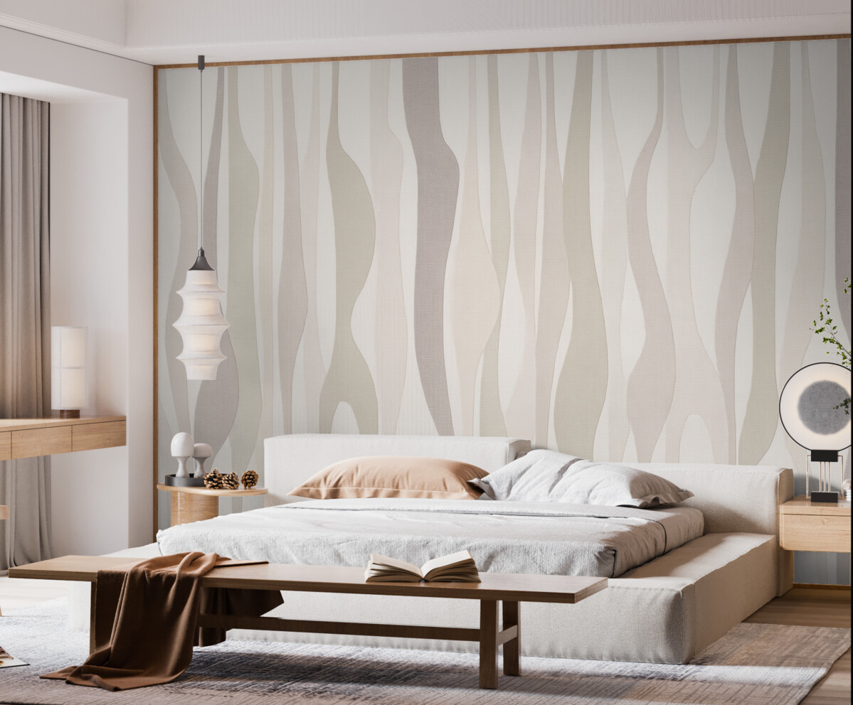 Fototapeta nowoczesne abstrakcyjne formy w ciepłych tonacjach beżu