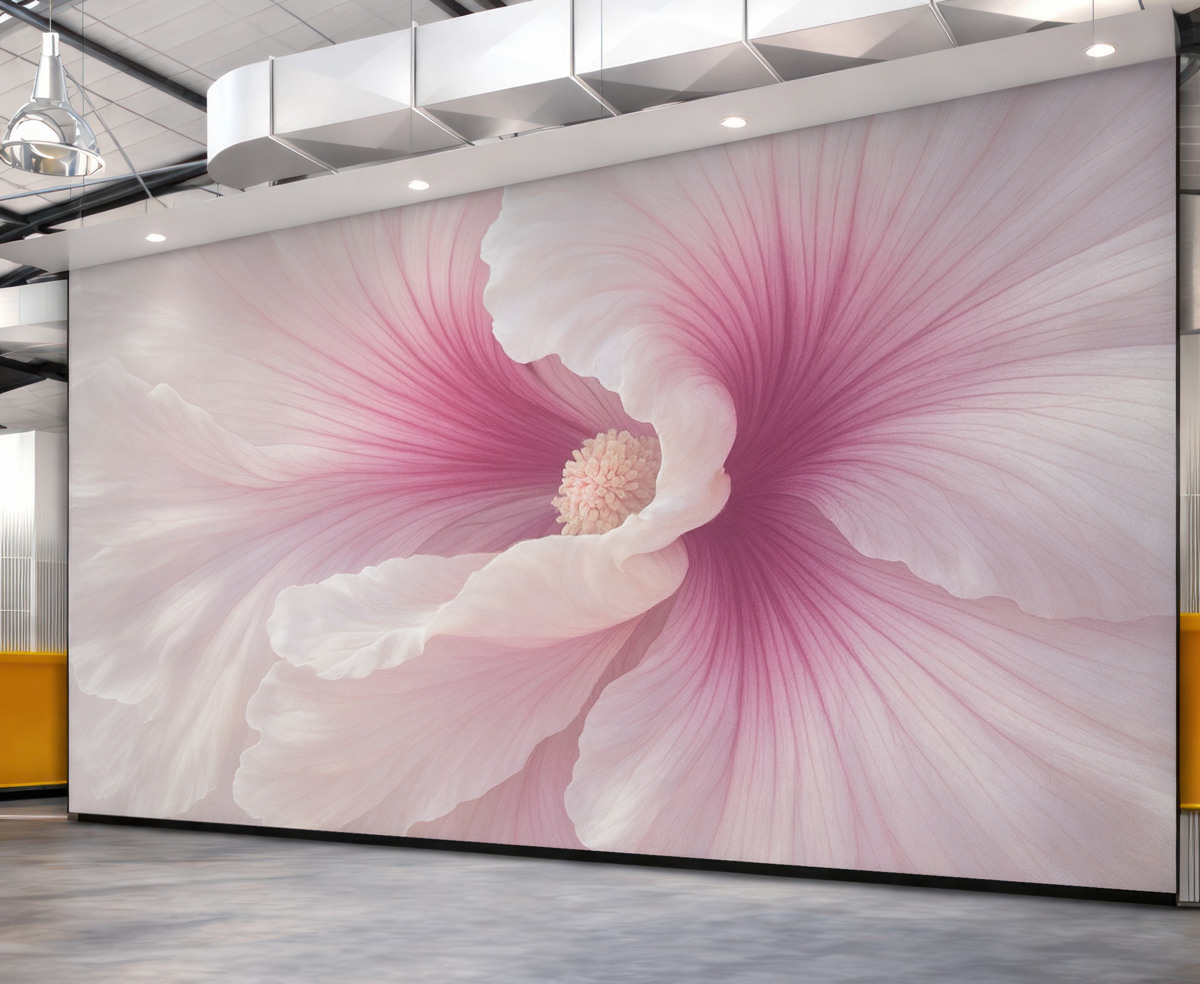 Fototapeta Kwiat biały i różowy z bliska.