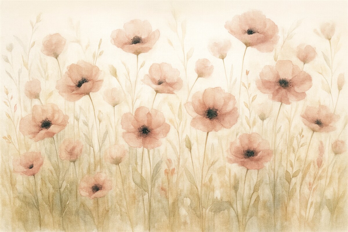 Fototapeta Małe różowe kwiatuszki.