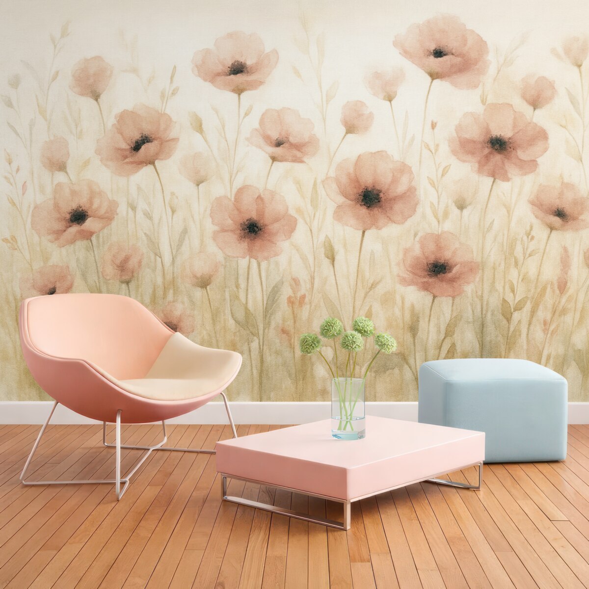 Fototapeta Małe różowe kwiatuszki.