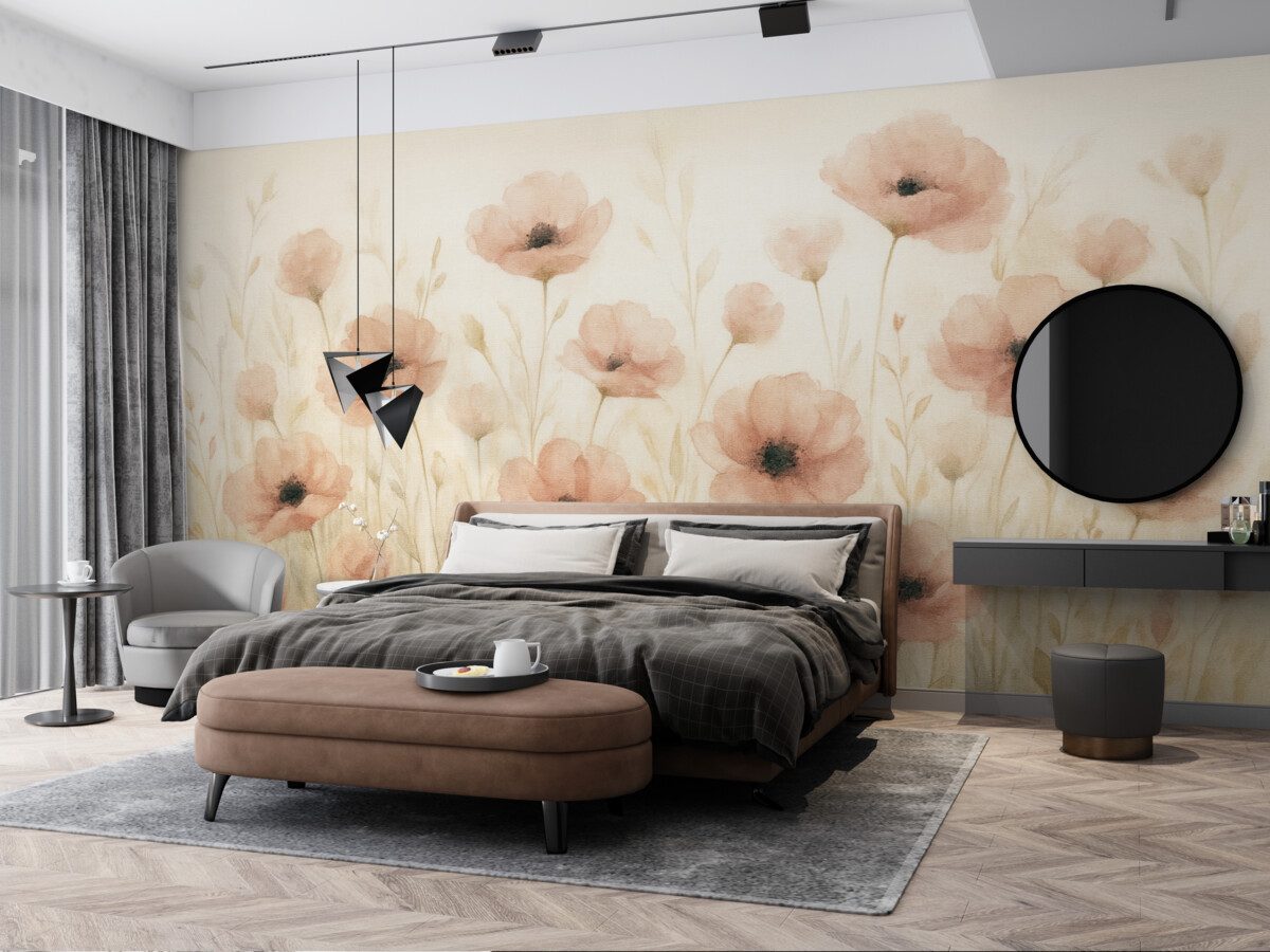 Fototapeta Małe różowe kwiatuszki.