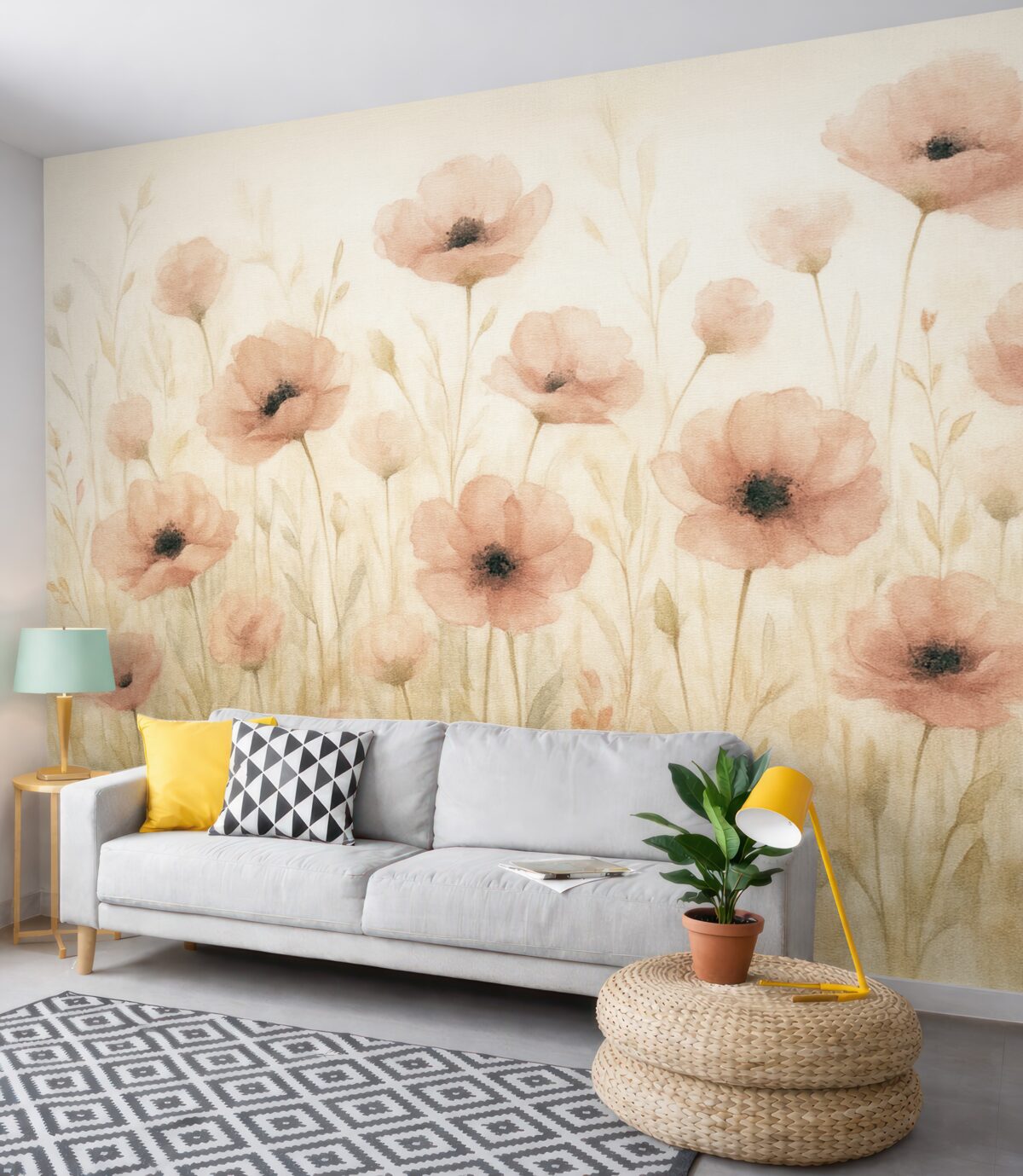 Fototapeta Małe różowe kwiatuszki.