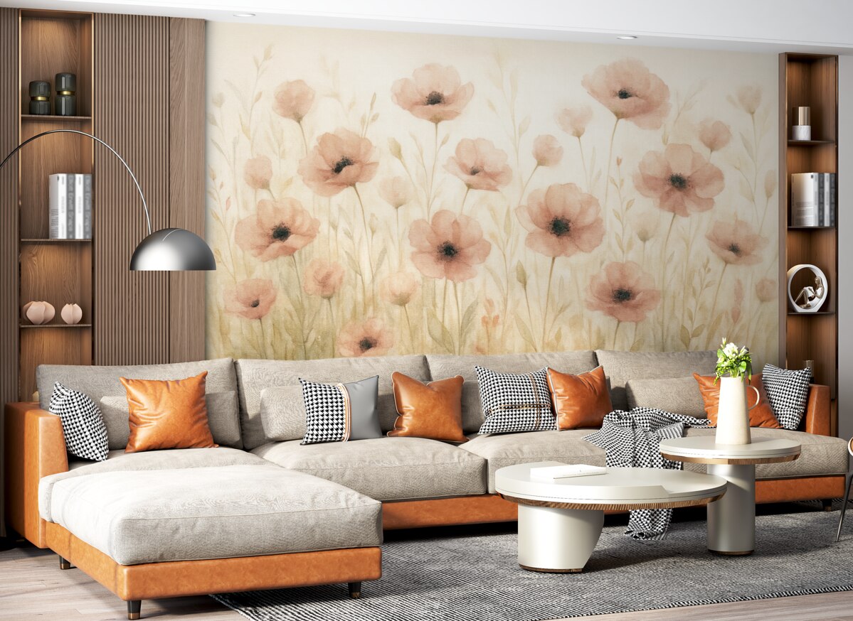 Fototapeta Małe różowe kwiatuszki.