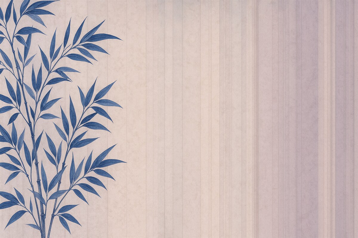 Fototapeta Bambus w odcieniach malarskich na tle w stylu grunge.