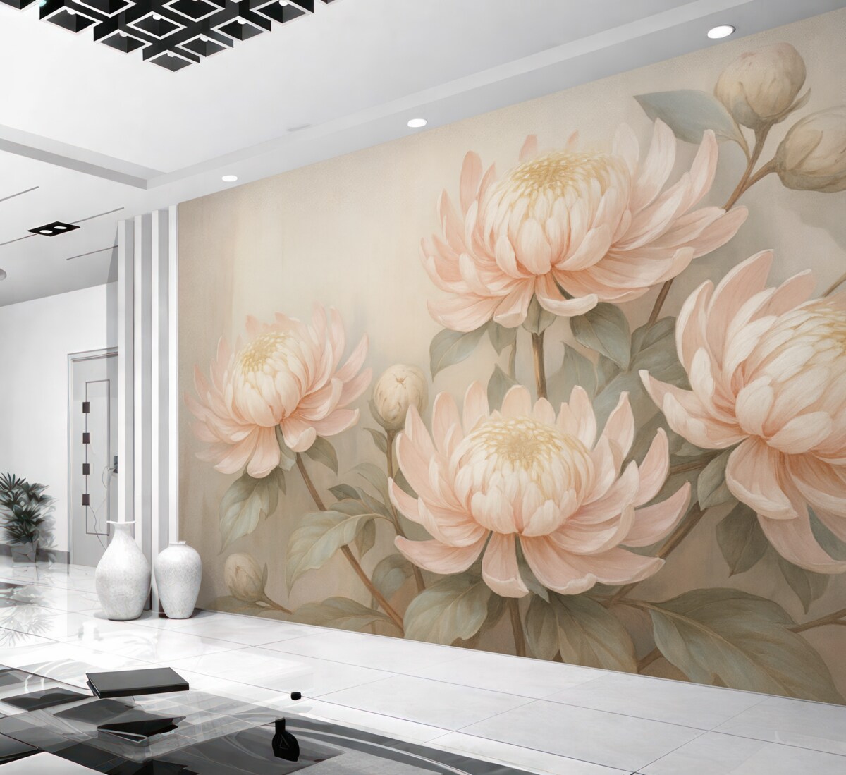 Fototapeta Obraz naśladujący chryzantemy.