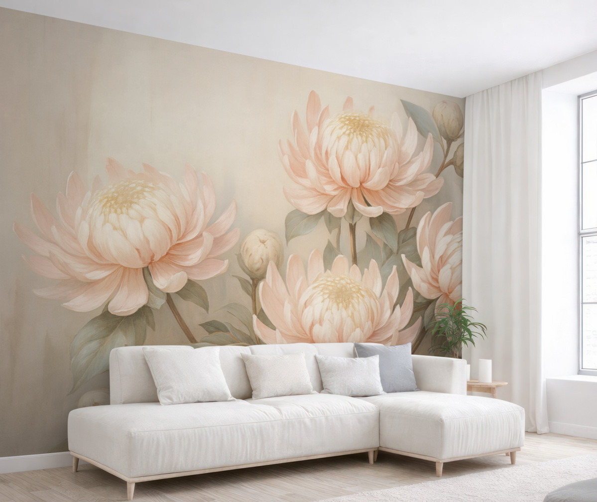 Fototapeta Obraz naśladujący chryzantemy.