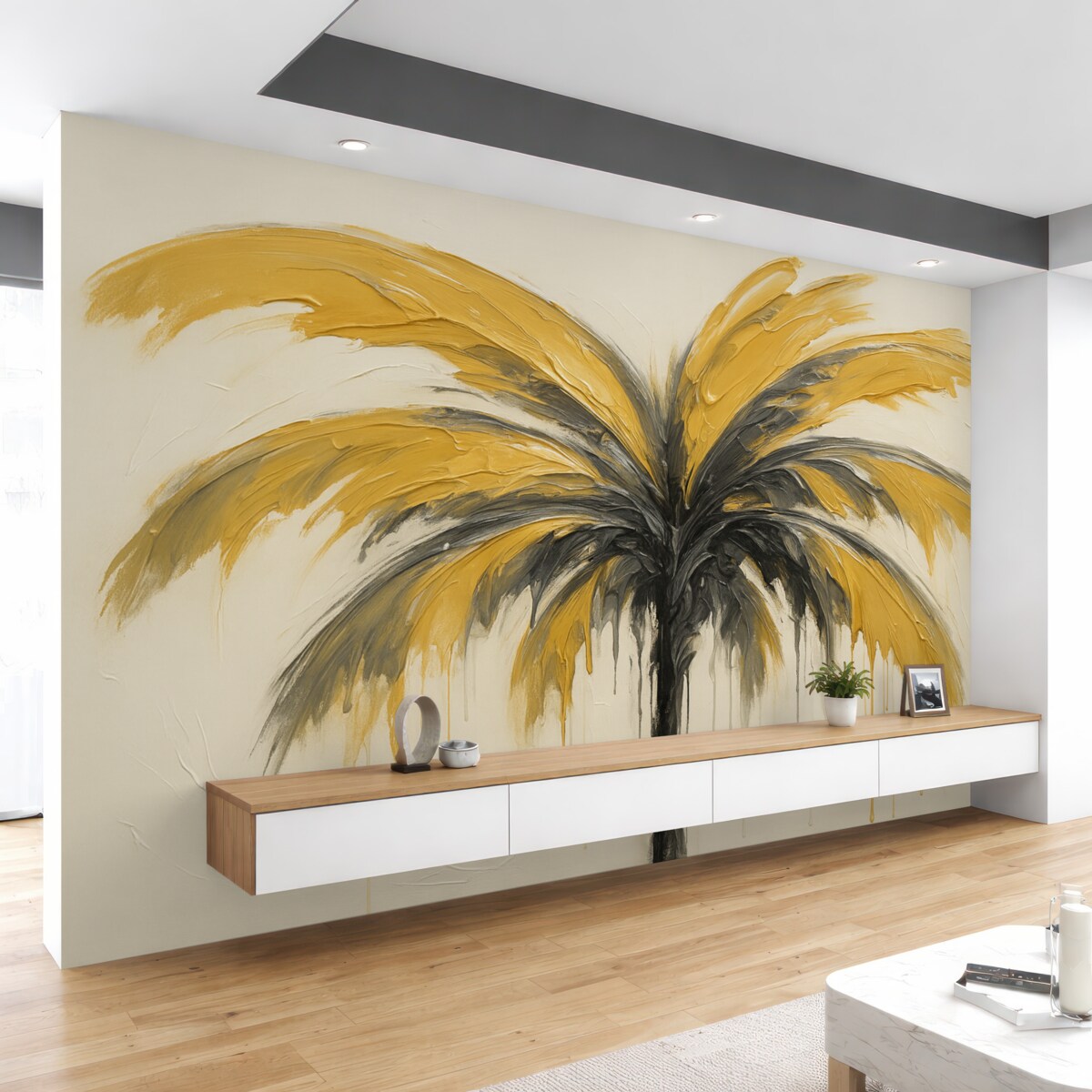 Fototapeta Pociągnięcia pędzla naśladujące rękę.