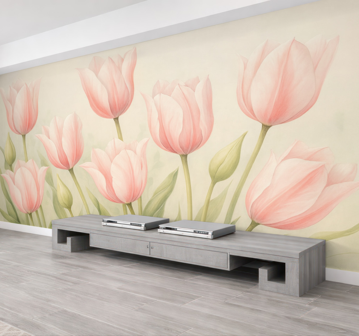 Fototapeta Subtelne różowe tulipany.