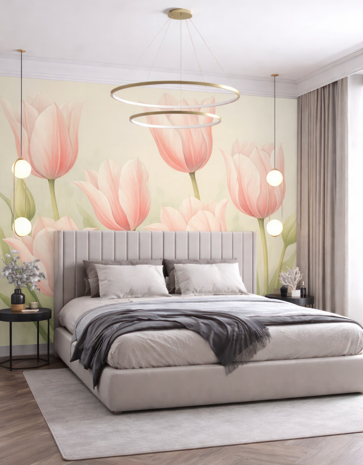 Fototapeta Subtelne różowe tulipany.