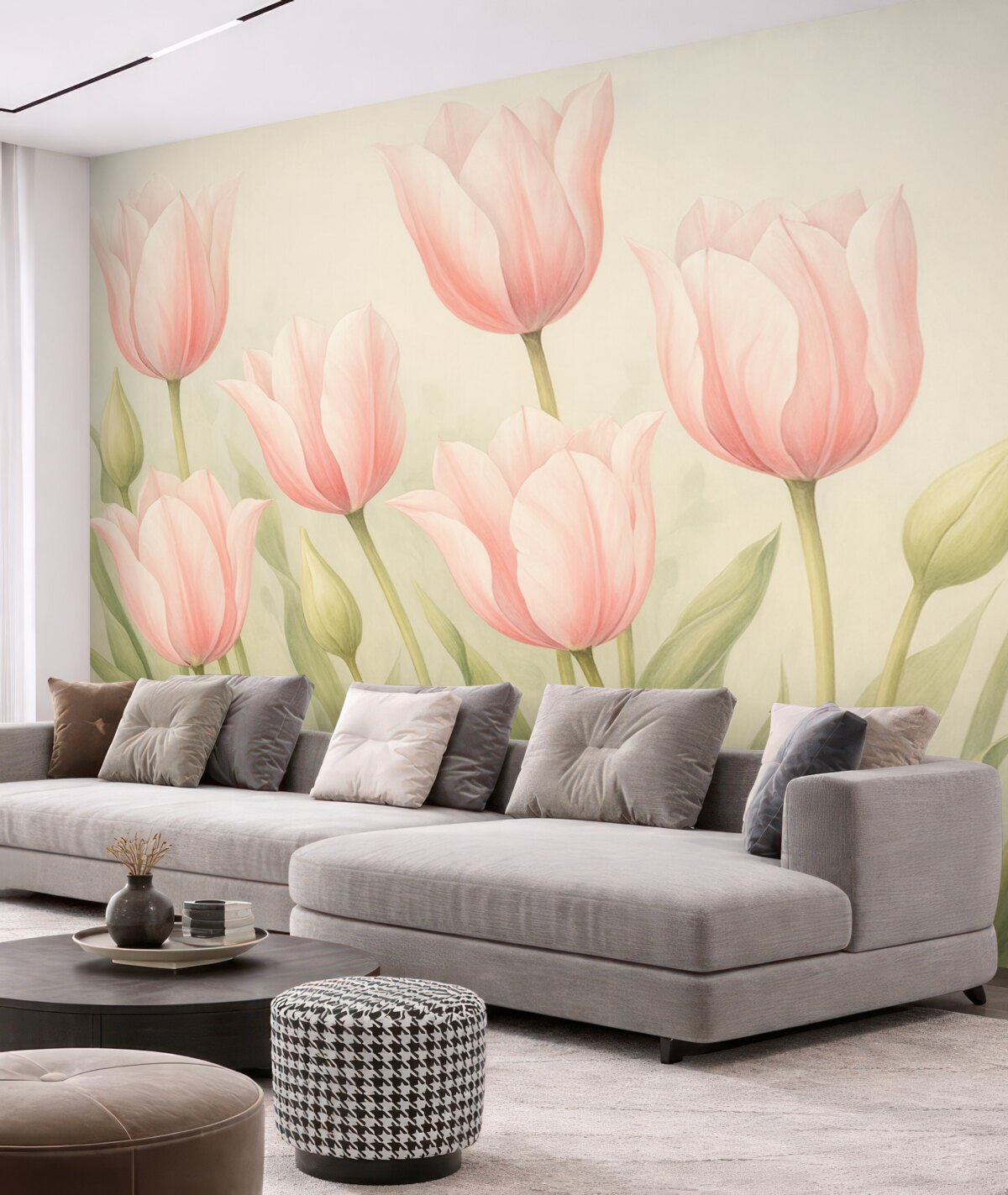 Fototapeta Subtelne różowe tulipany.