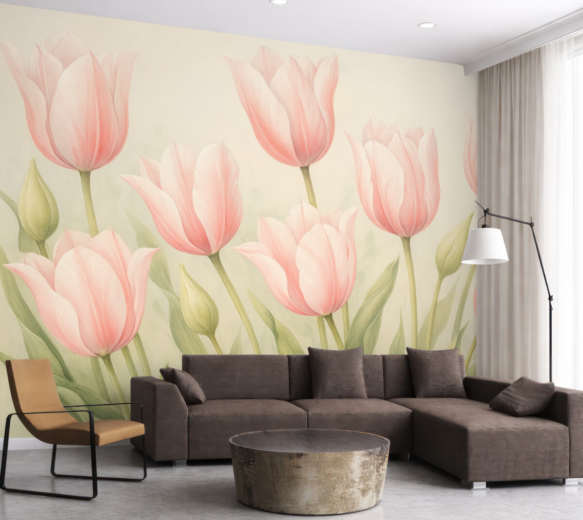 Fototapeta Subtelne różowe tulipany.