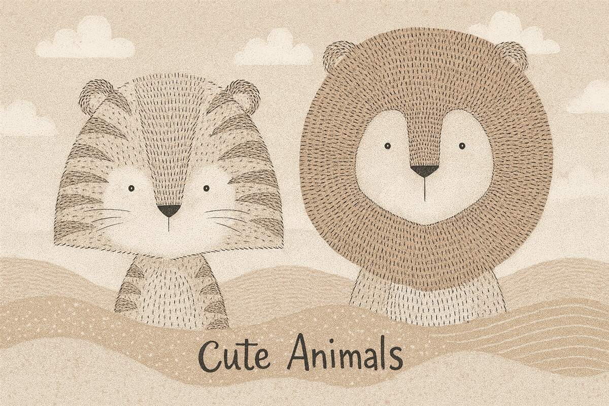 Fototapeta Tygrys z królem zwierząt.