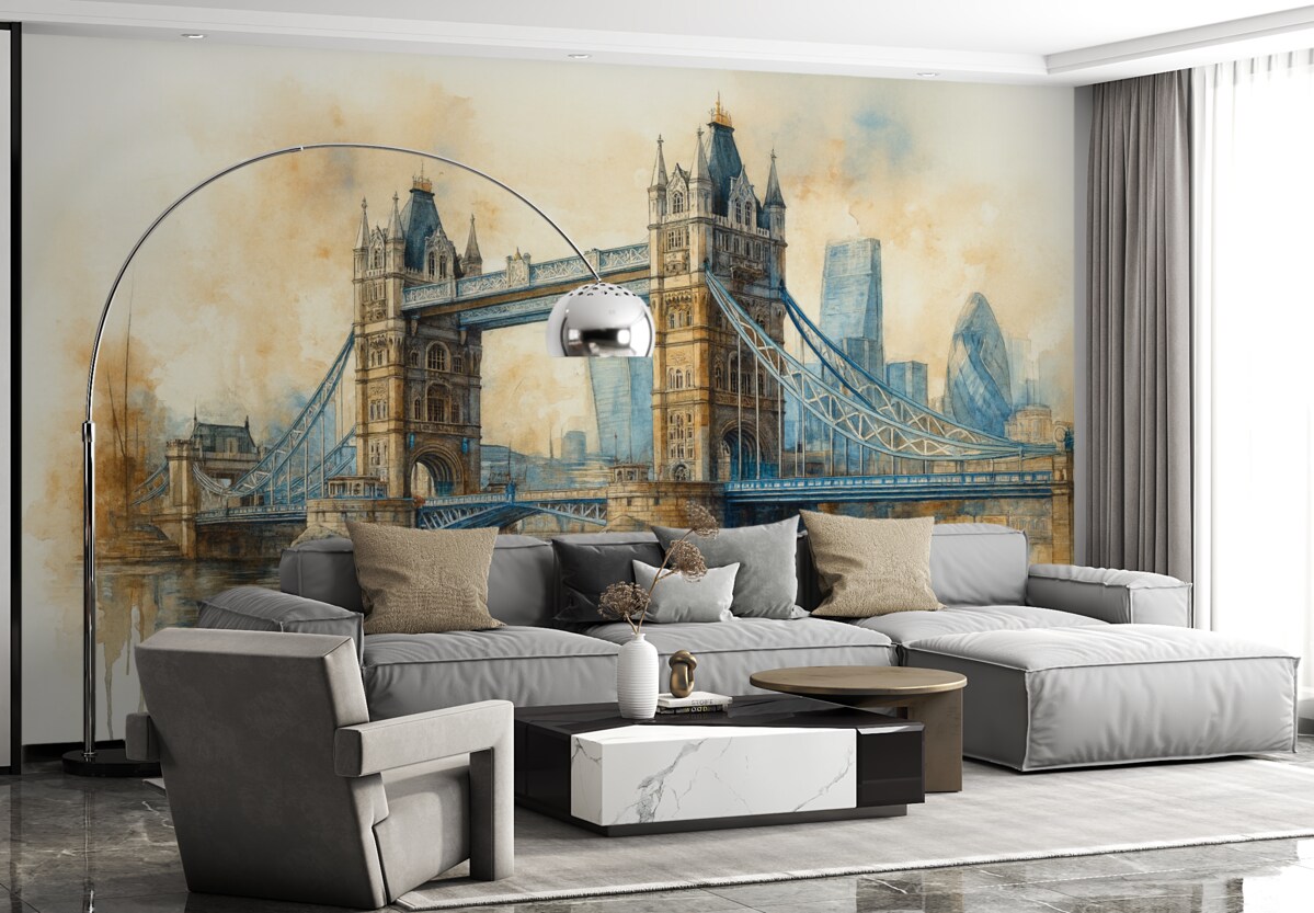 Fototapeta Most Tower w technice malarstwa akwarelowego.