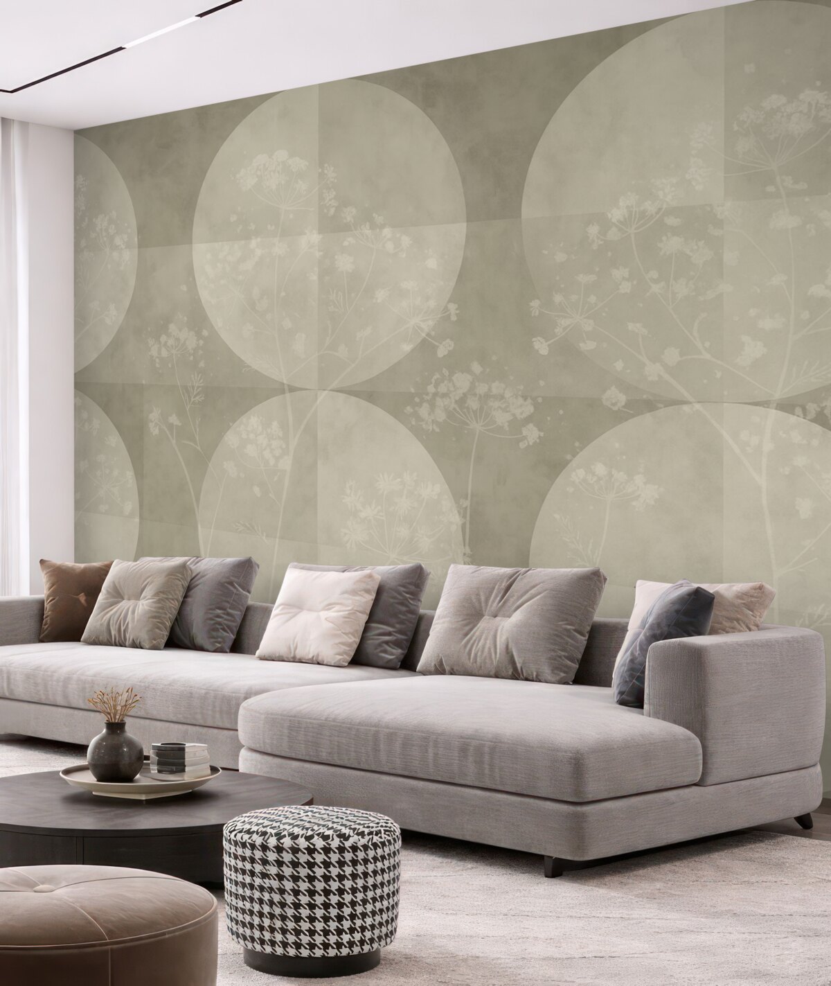 Fototapeta Tendencja roślin geometrycznych i plam.