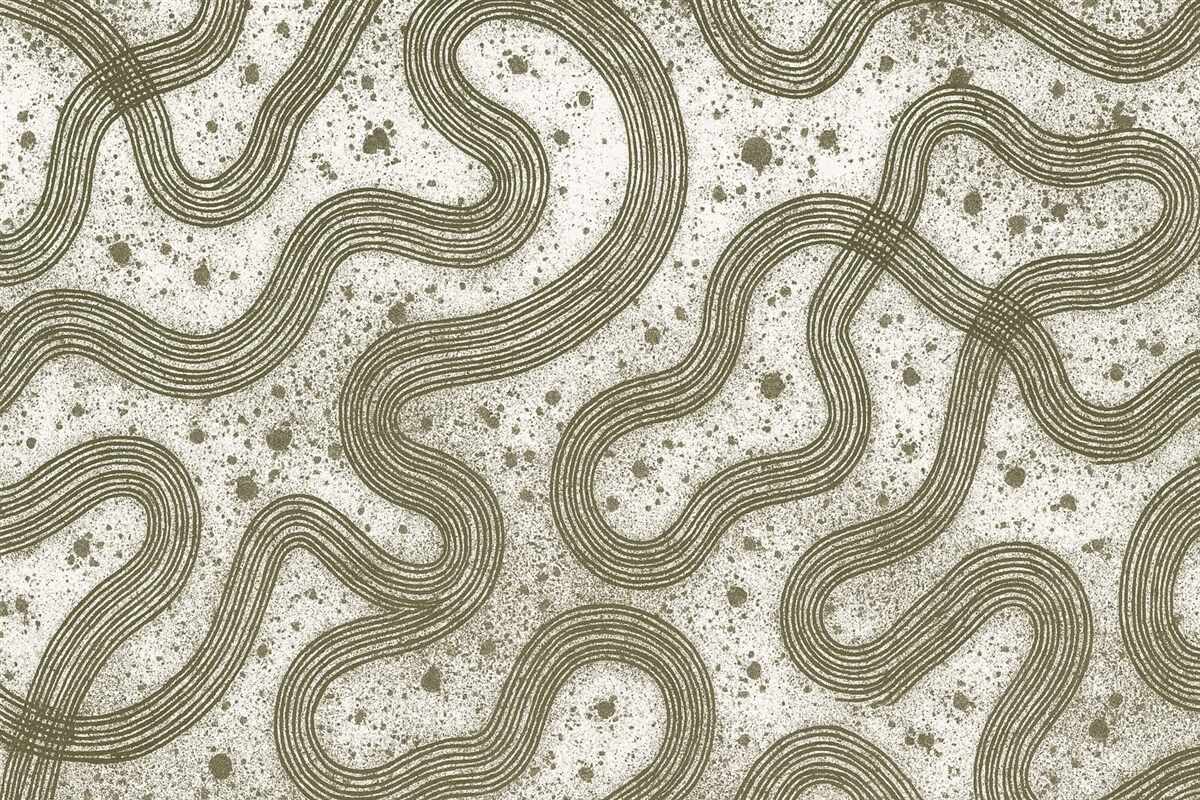 Fototapeta Rysunek konturowy, rozpryski farb, minimalizm, odcień oliwkowy.