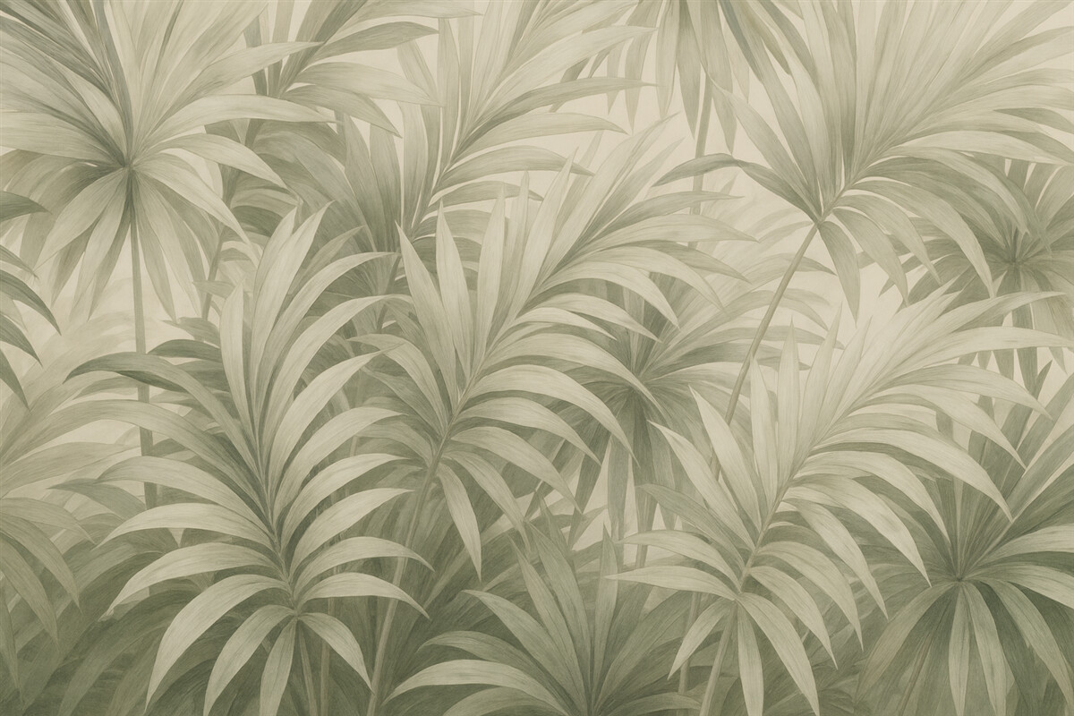 Fototapeta Wizja naśladująca tropikalne liście.