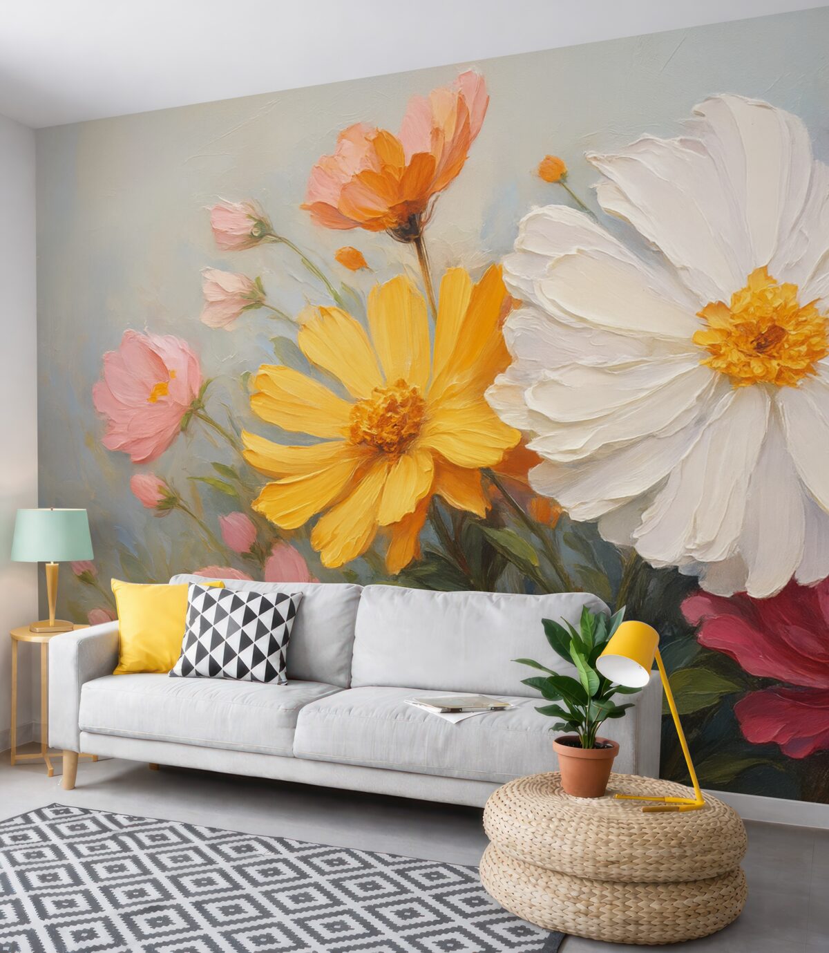 Fototapeta Rysunek naśladujący kwiaty.