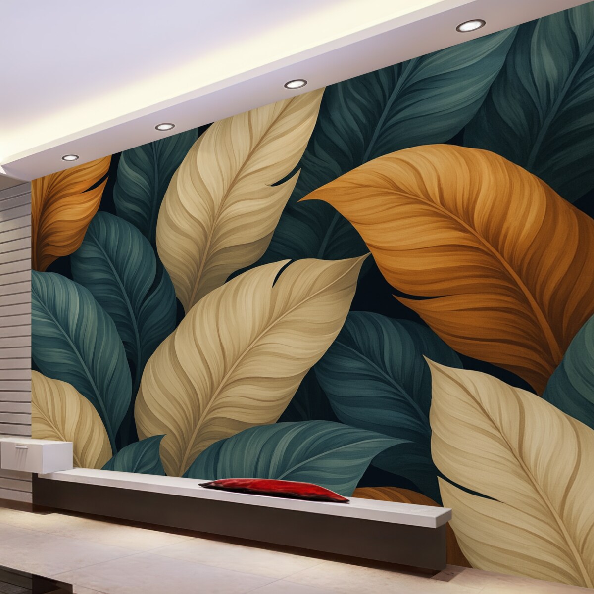 Fototapeta Abstrakcyjne tropikalne listki.