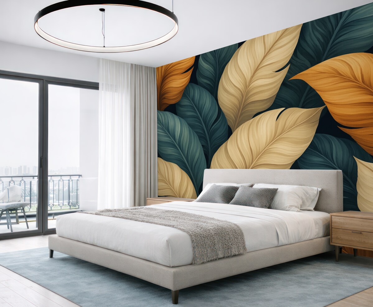 Fototapeta Abstrakcyjne tropikalne listki.