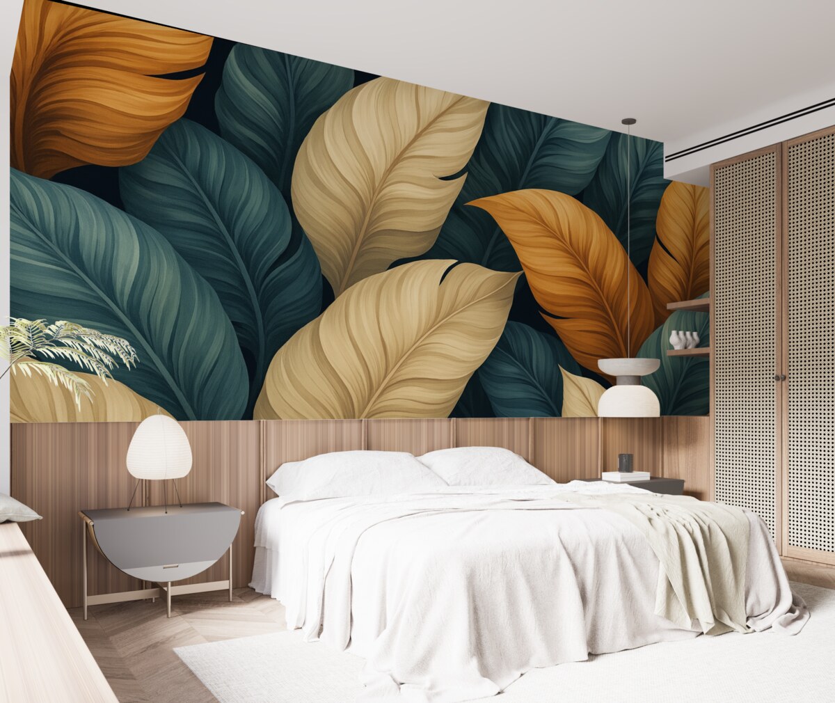 Fototapeta Abstrakcyjne tropikalne listki.