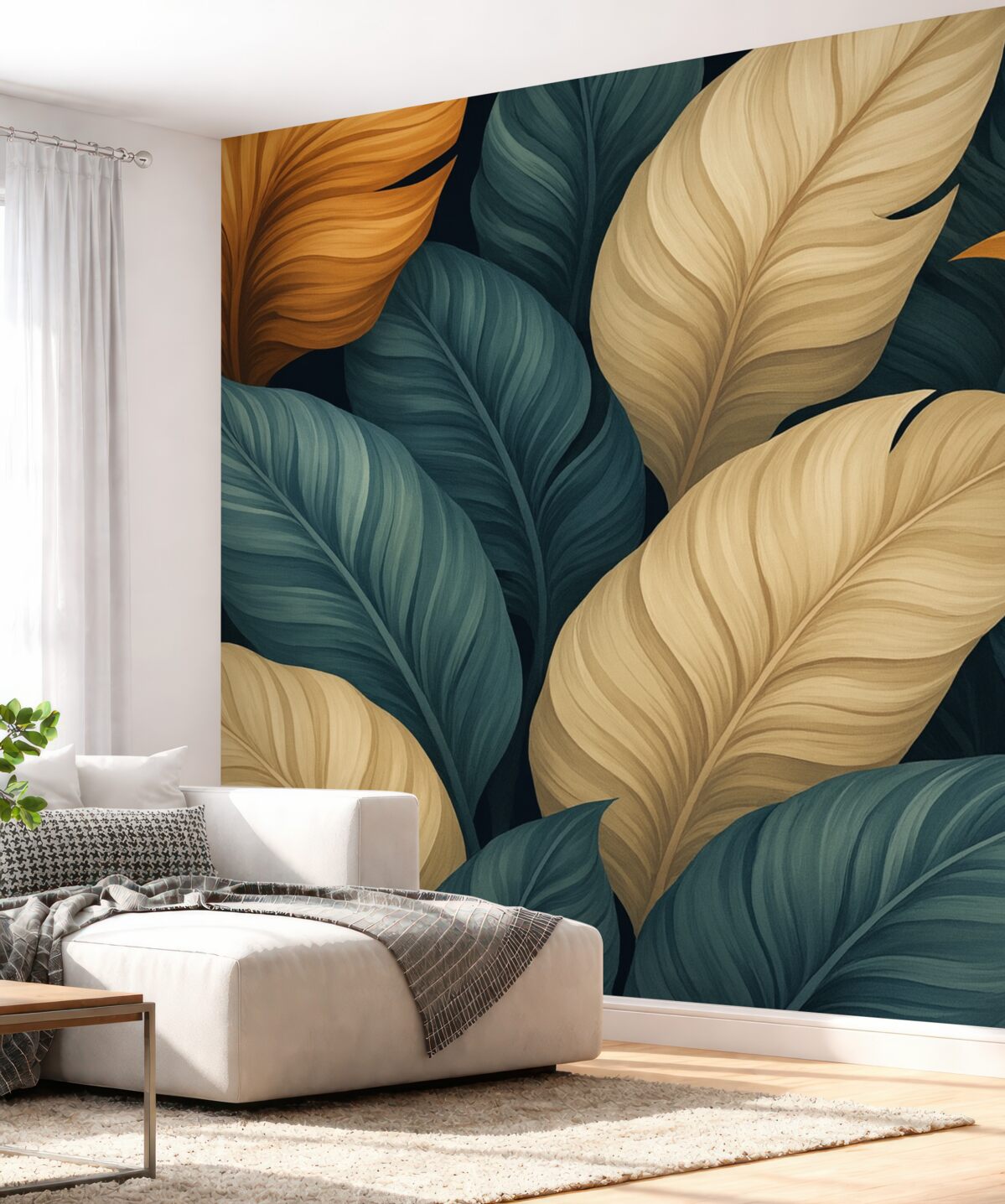 Fototapeta Abstrakcyjne tropikalne listki.