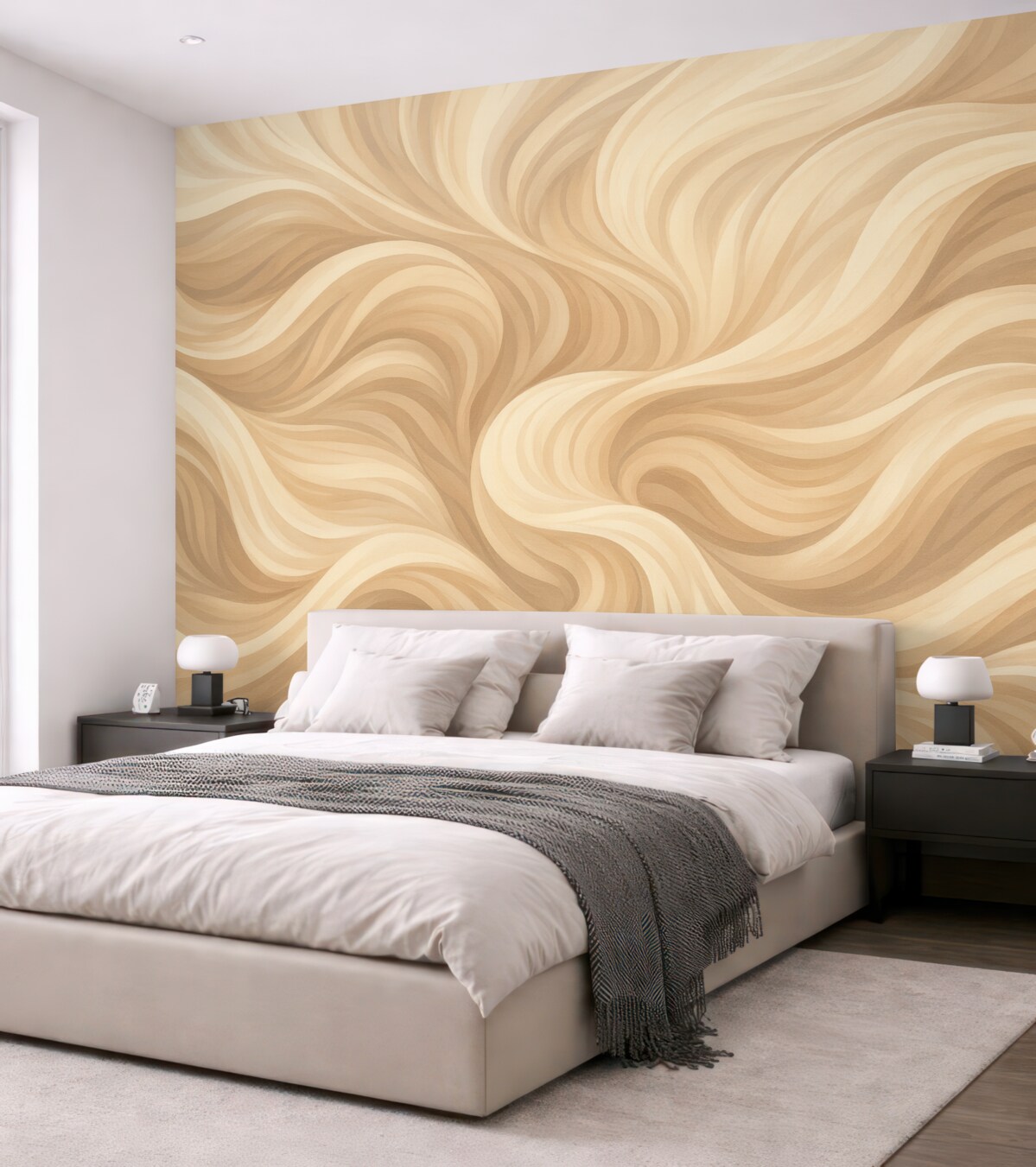 Fototapeta Abstrakcyjne, gładkie wzory w ciepłych odcieniach.