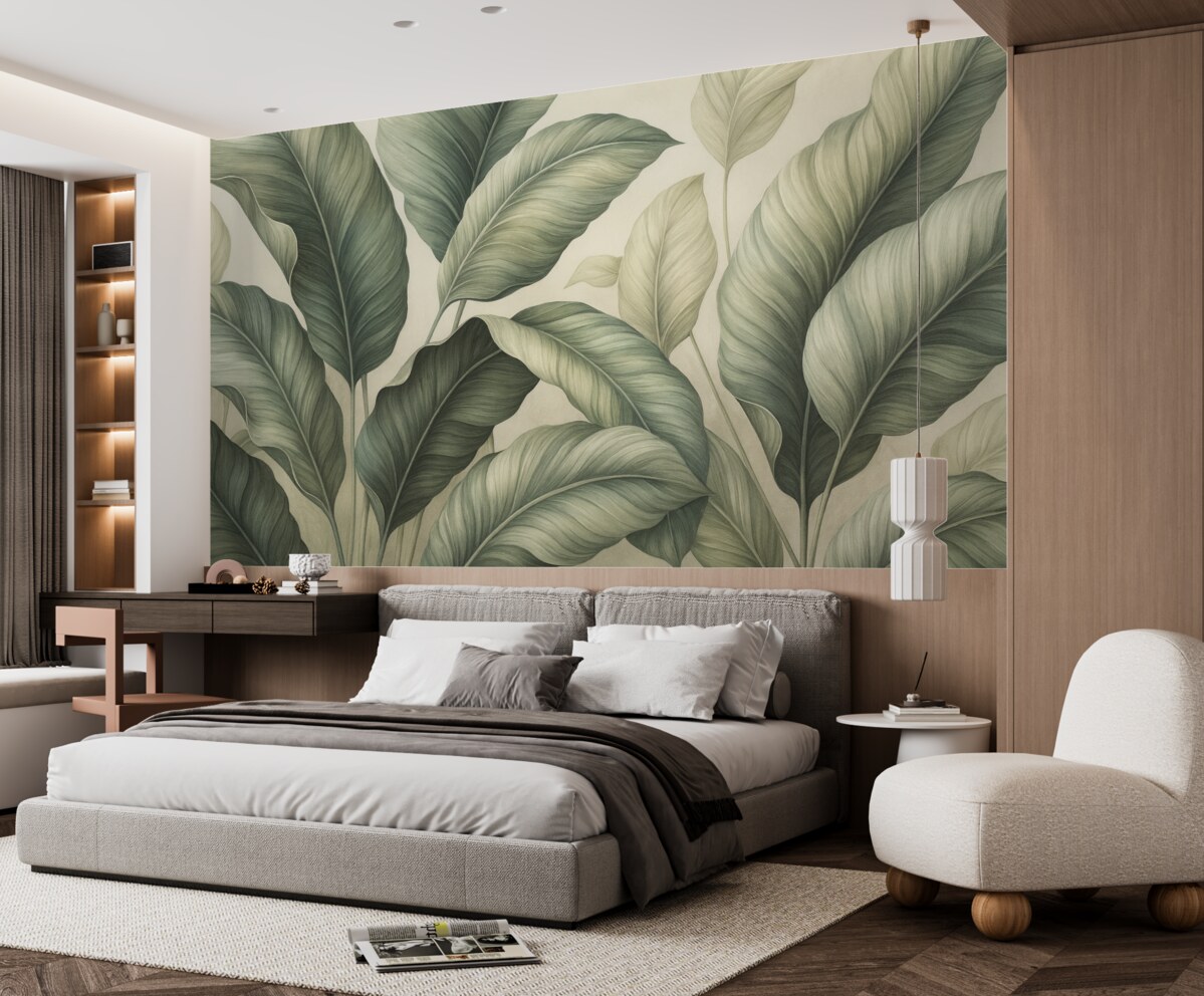 Fototapeta Ogromne tropikalne liście.