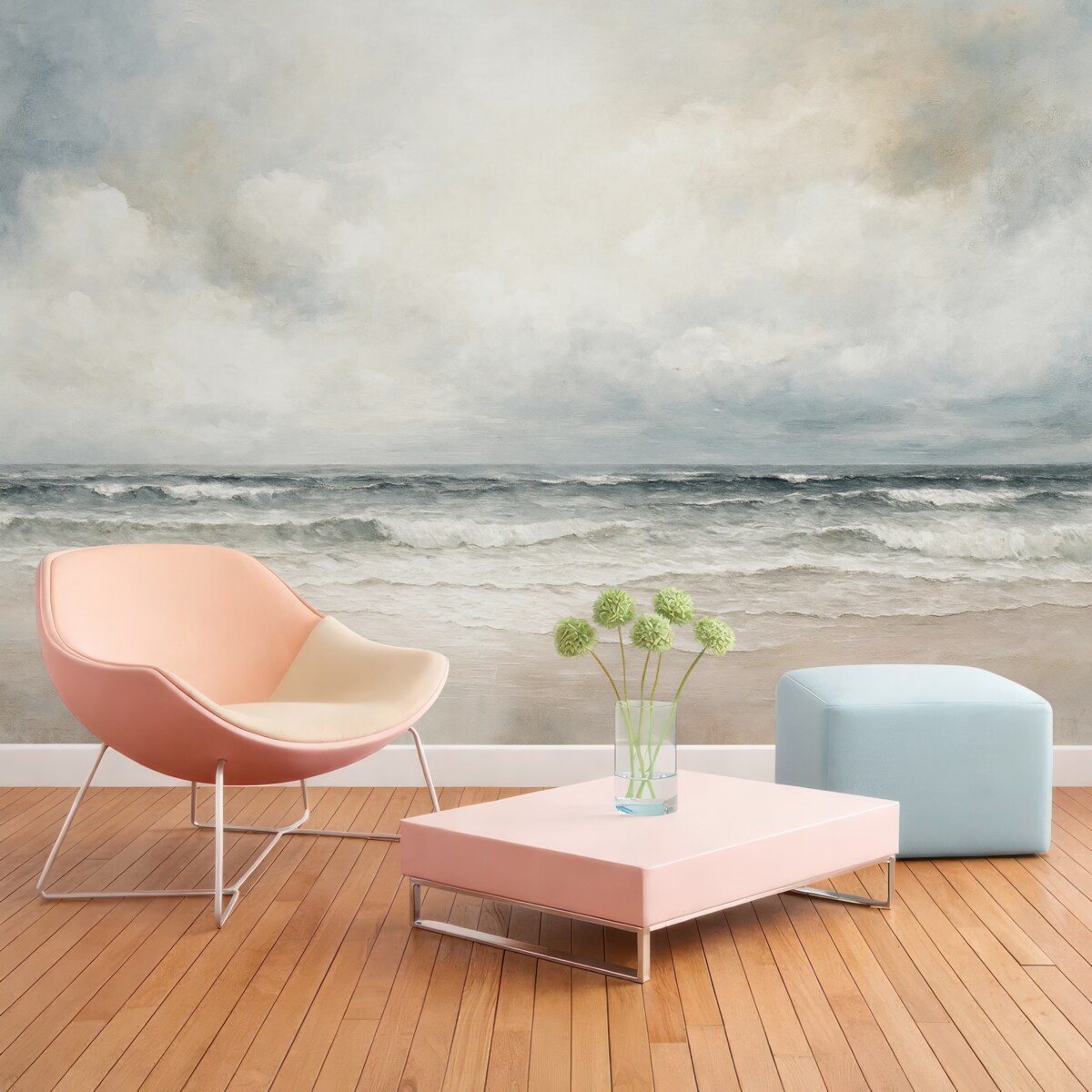 Fototapeta Abstrakcyjny widnokrąg połączenia nieba i oceanu.