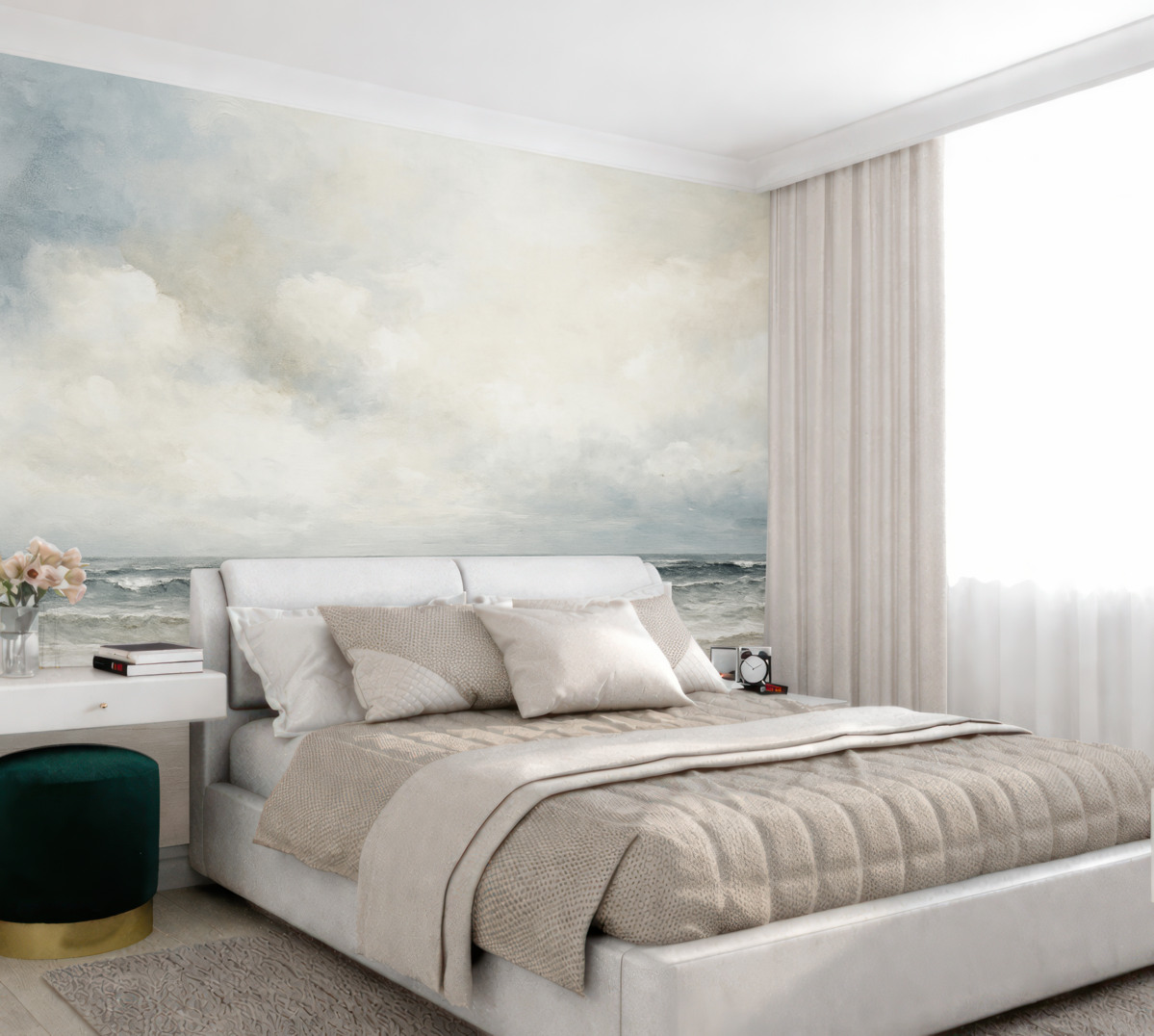 Fototapeta Abstrakcyjny widnokrąg połączenia nieba i oceanu.