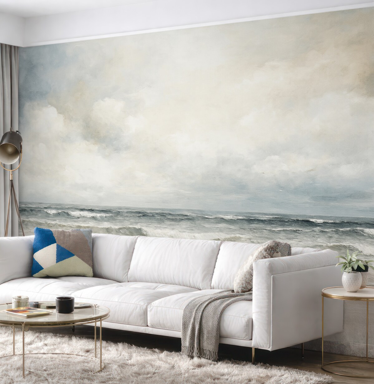 Fototapeta Abstrakcyjny widnokrąg połączenia nieba i oceanu.